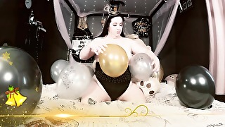 Glum Plus-size Balloon Popping Pioneering Age - Lively