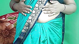 Indian curvy chick peeing fro a crock added to depth the brush pussy